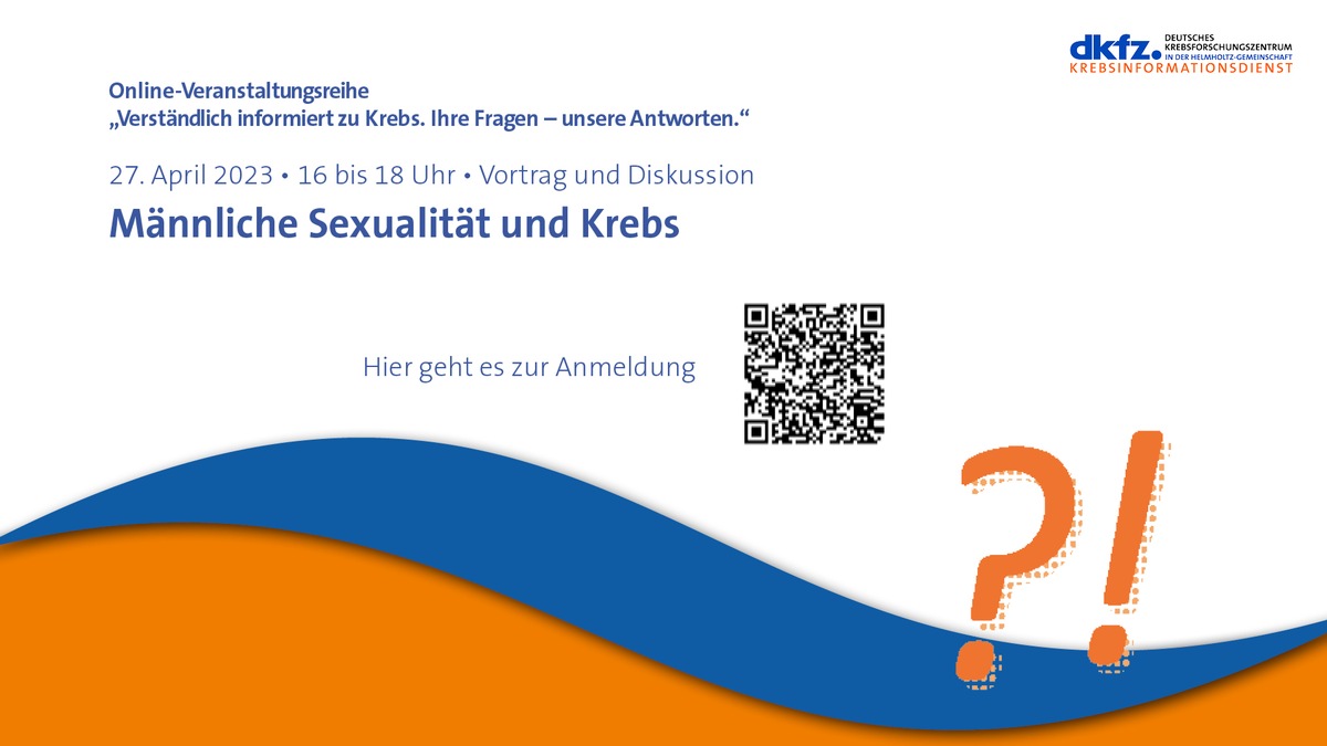 „Männliche Sexualität und Krebs“ – eine Online-Veranstaltung des Krebsinformationsdienstes