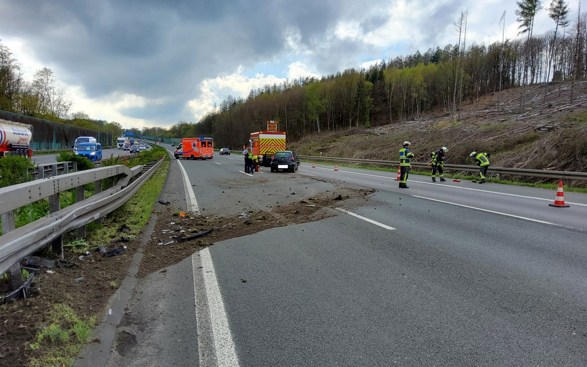 FW-EN: Verkehrsunfall auf der BAB1