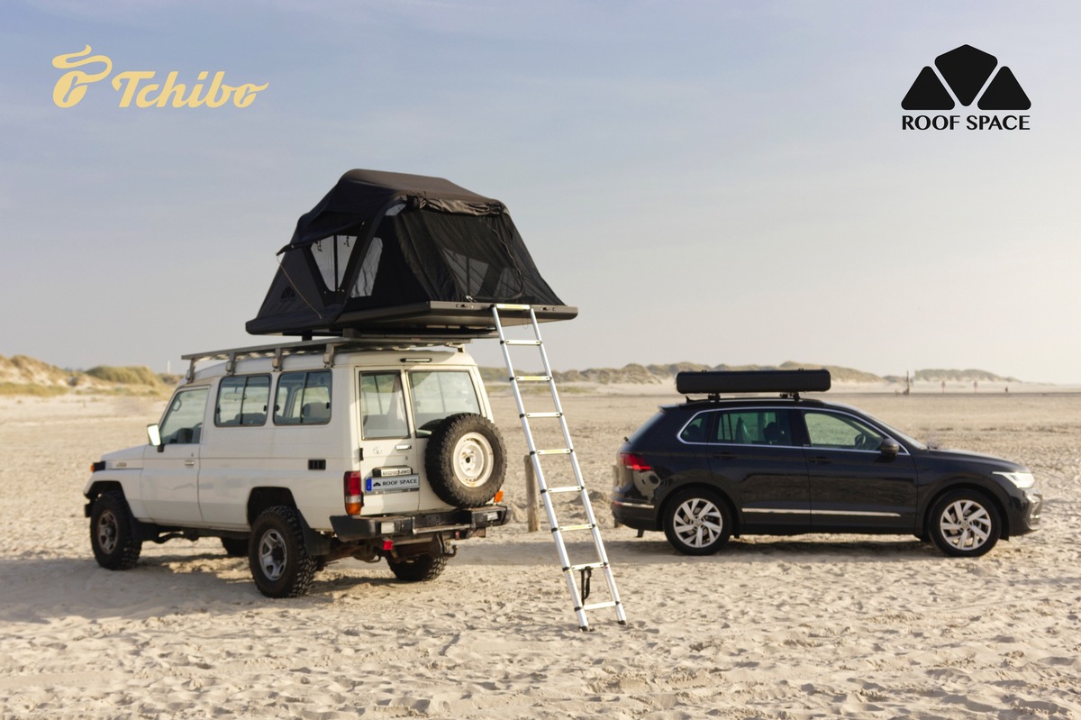 Hoch woll&#039;n wir leben: Auto-Dachzelt mit Panorama-Terrasse bei Tchibo