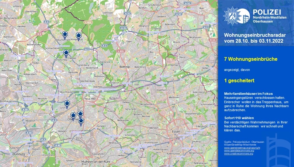 POL-OB: Wohnungseinbruchsradar für Oberhausen