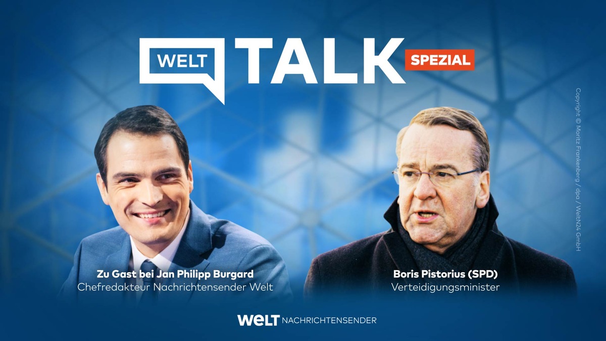 &quot;WELT TALK Spezial&quot; heute ab 16.55 Uhr mit Boris Pistorius LIVE von der Münchner Sicherheitskonferenz / Themen: Ukraine-Krieg, NATO, allgemeine Dienstpflicht und Zustand der Bundeswehr