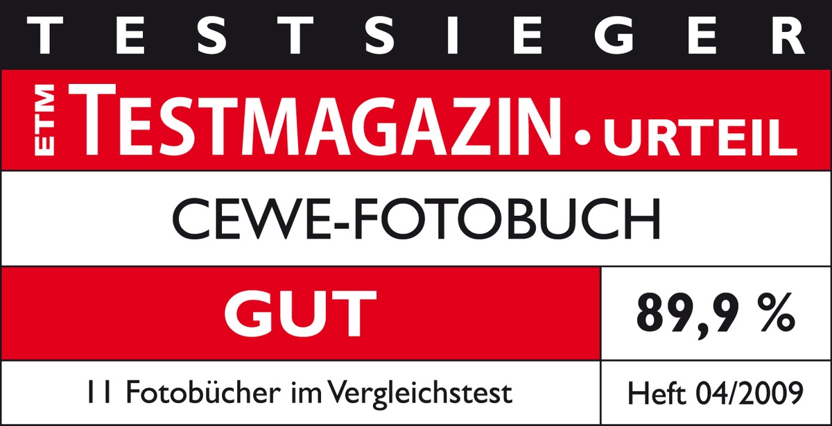 CEWE FOTOBUCH - das Beste unter Seinesgleichen / Neuer Testsieg bestätigt Konsumenten exzellente Gesamtqualität