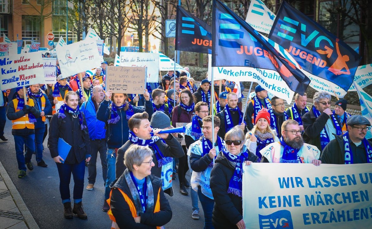 EVG: HLB-Streik - Aufruf zur Demo: Wir lassen nicht locker!