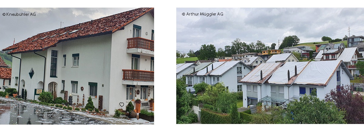 Dachdecker trotzen Unwetterschäden