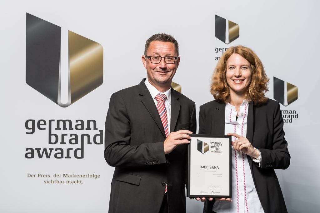 MEDISANA überzeugt mit seiner erfolgreichen Markenführung und erhält dafür den German Brand Award 2018