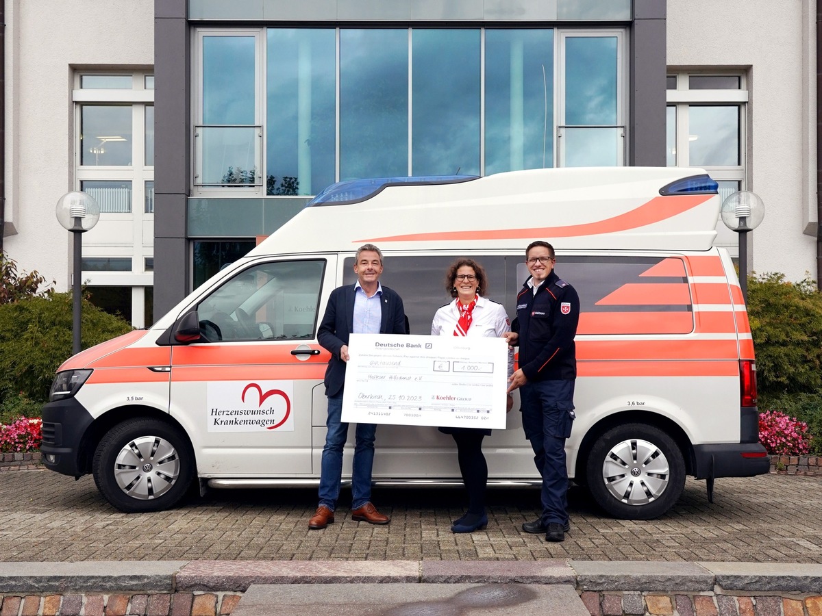 Koehler Group supports the Malteser heart’s desire ambulance