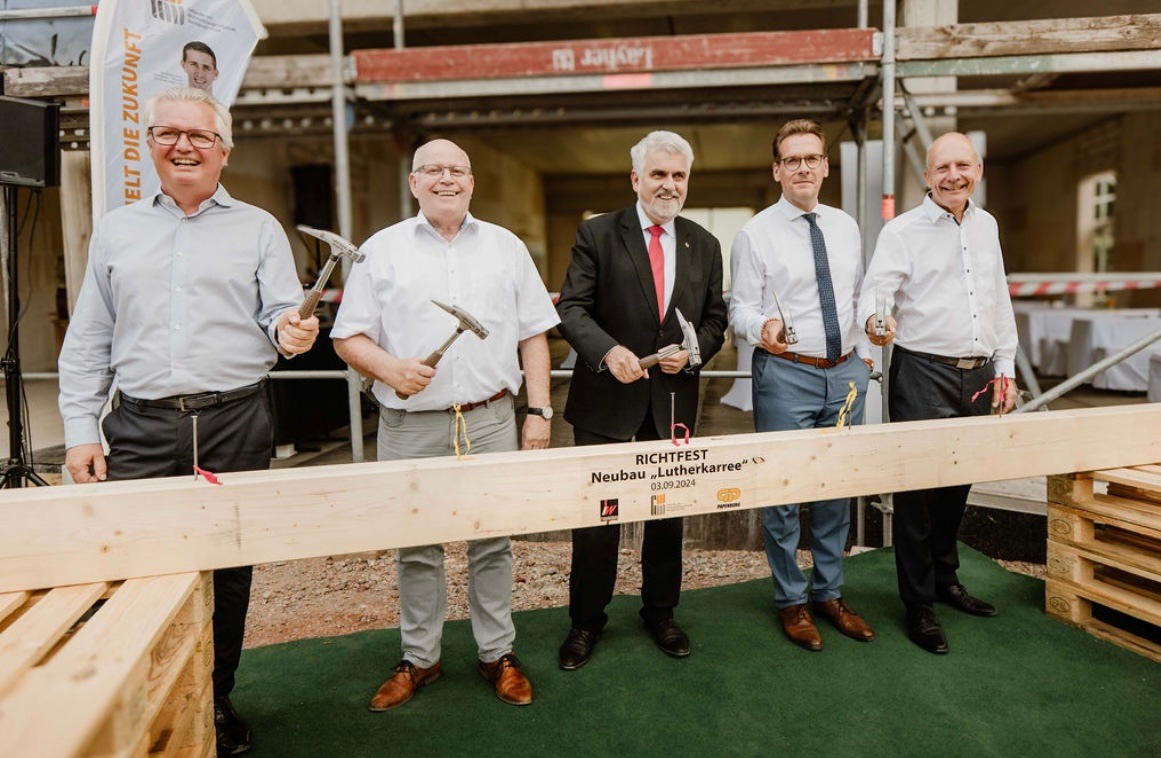 GWW-Richtfest und Musterwohnungseröffnung im neuen Luther-Karree in Wernigerode