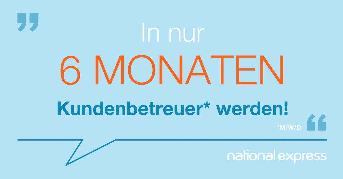 Von Zuhause aus Karriere starten:  Kundenbetreuer (m/w/d) werden bei National Express in Paderborn!