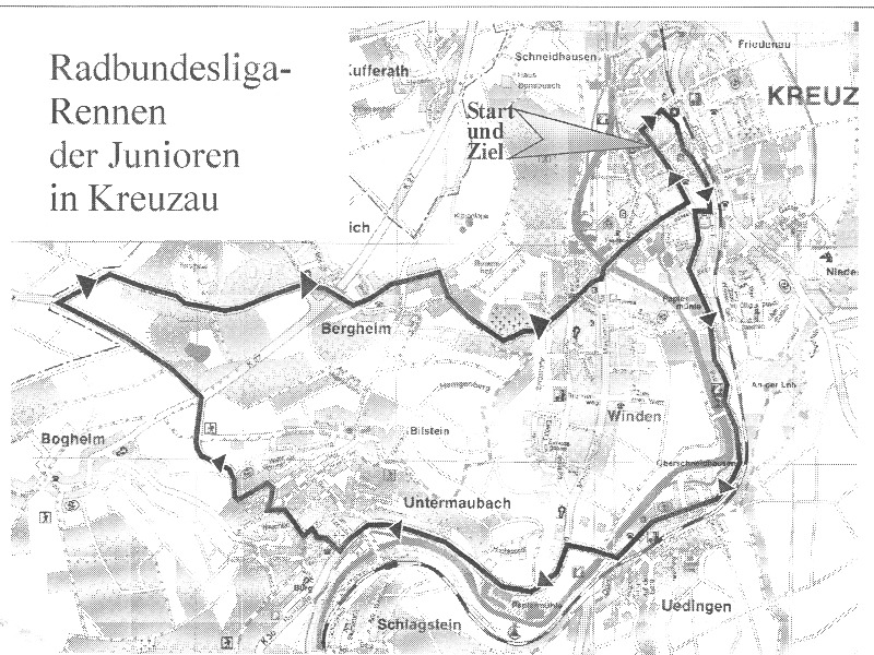 POL-DN: 010821 -1- (Kreuzau) Radrennen in und um Kreuzau (Streckenplan als Anlage)