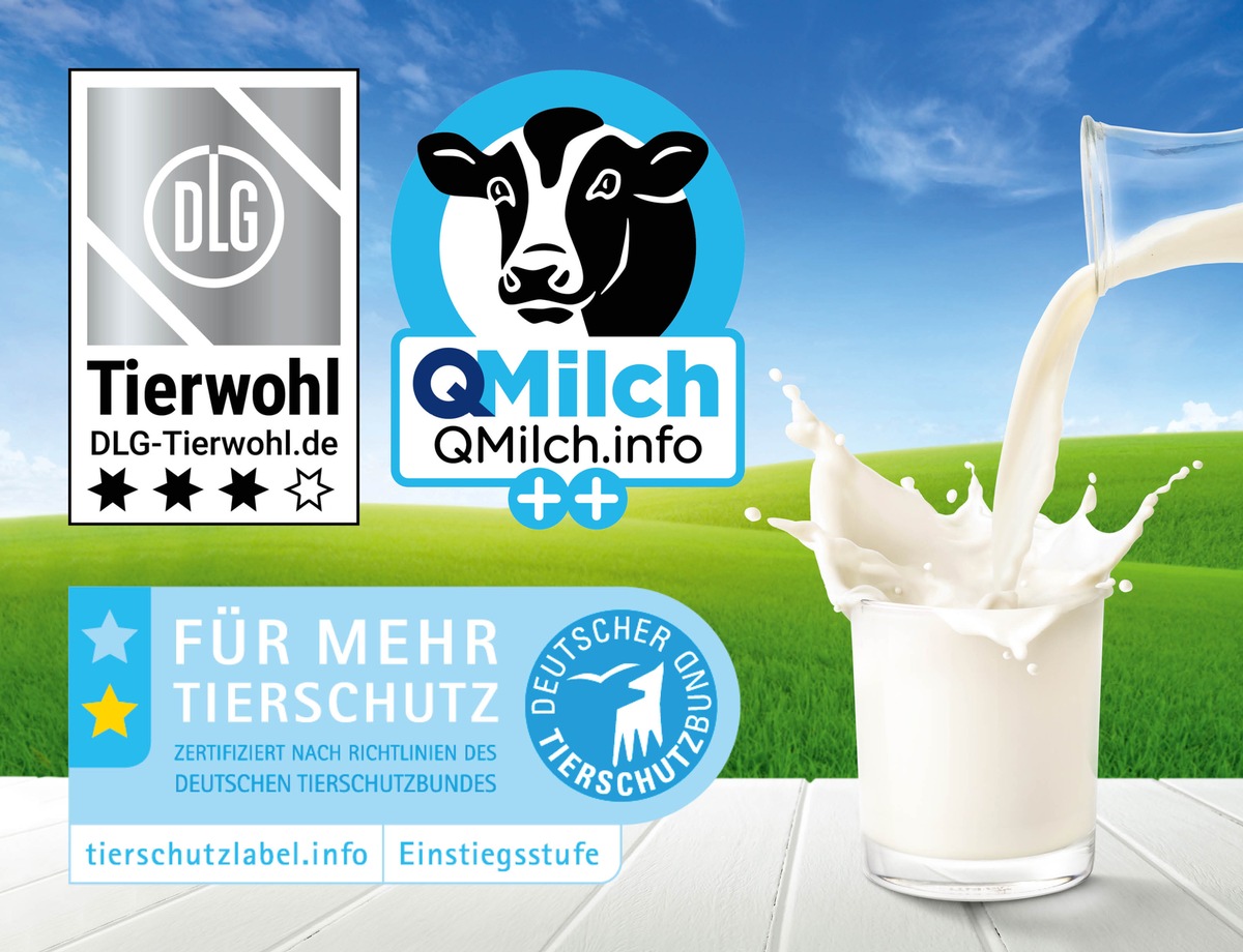 NORMA-Milch erfüllt überdurchschnittlich hohe Standards für mehr Tierwohl und bessere Haltungsbedingungen/DLG-Tierwohl-Siegel, &quot;QMilch ++&quot;-Standard und Tierschutzlabel unterstreichen die gute Qualität