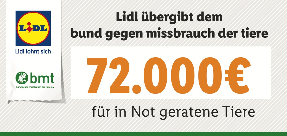 Erfolgreiche Lidl-Aktion: 72.000 Euro für den Bund gegen Missbrauch der Tiere / Lidl-Kunden unterstützten Tierschutzorganisation durch den Kauf von Adventskalendern für Haustiere