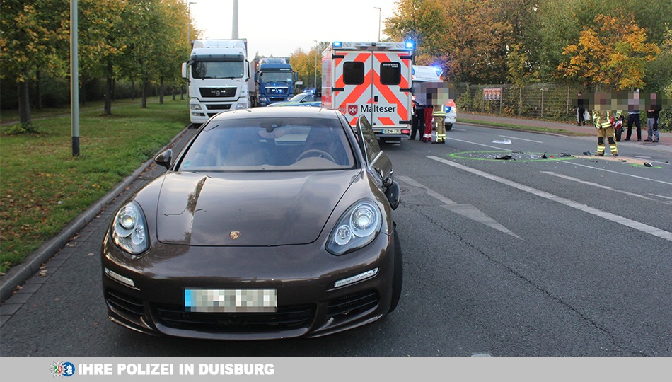 POL-DU: Hochfeld: Yamaha gegen Porsche - Zwei Verletzte