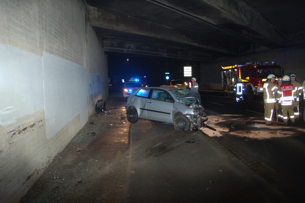 POL-STH: Verkehrsunfall mit einer schwer verletzten Person