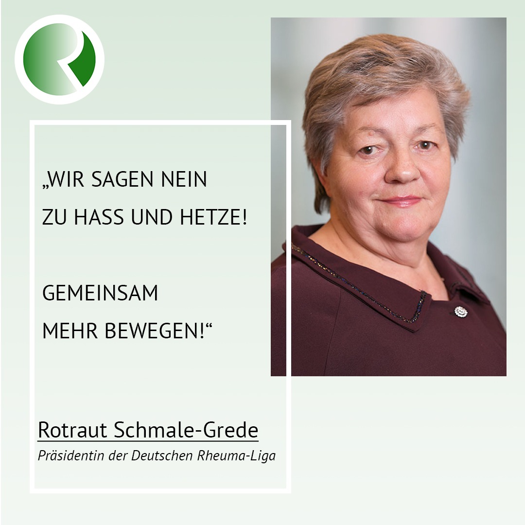 Deutsche Rheuma-Liga: Gemeinsam gegen Hass und Hetze