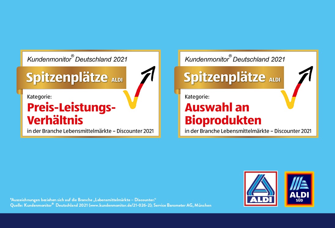 Kundenmonitor: ALDI dominiert die Spitzenplätze