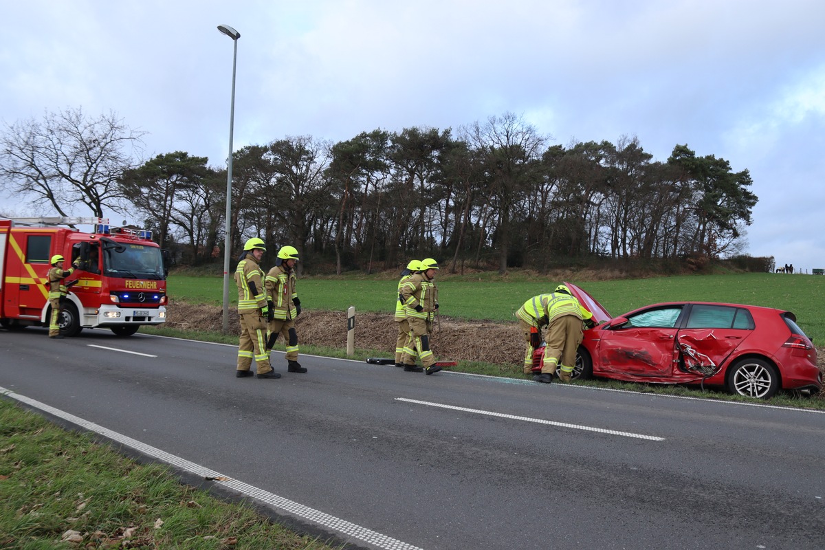 FW Gangelt: Sachschaden bei Verkehrsunfall in Stahe