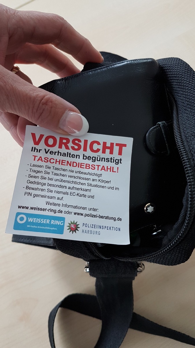 POL-WL: Präventionsmaßnahmen gegen Taschendiebstähle