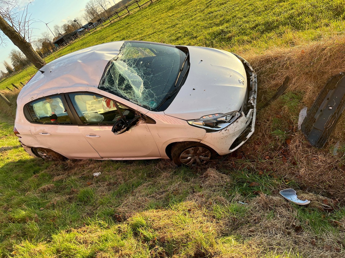 POL-DN: Unfall auf der K28 - 47-Jähriger verliert Kontrolle über sein Fahrzeug