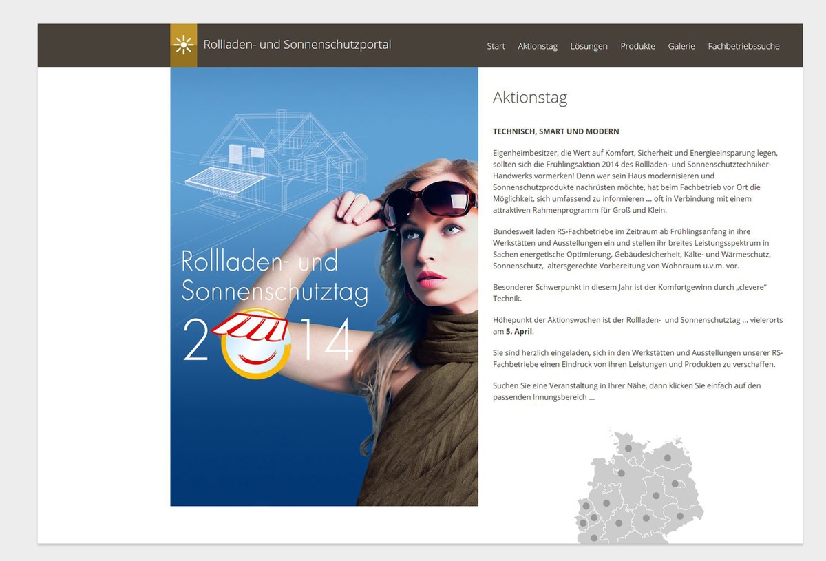 Relaunch der R+S-Internetseite / Rollladen- und Sonnenschutz im neuen (Web-)Gewand (FOTO)