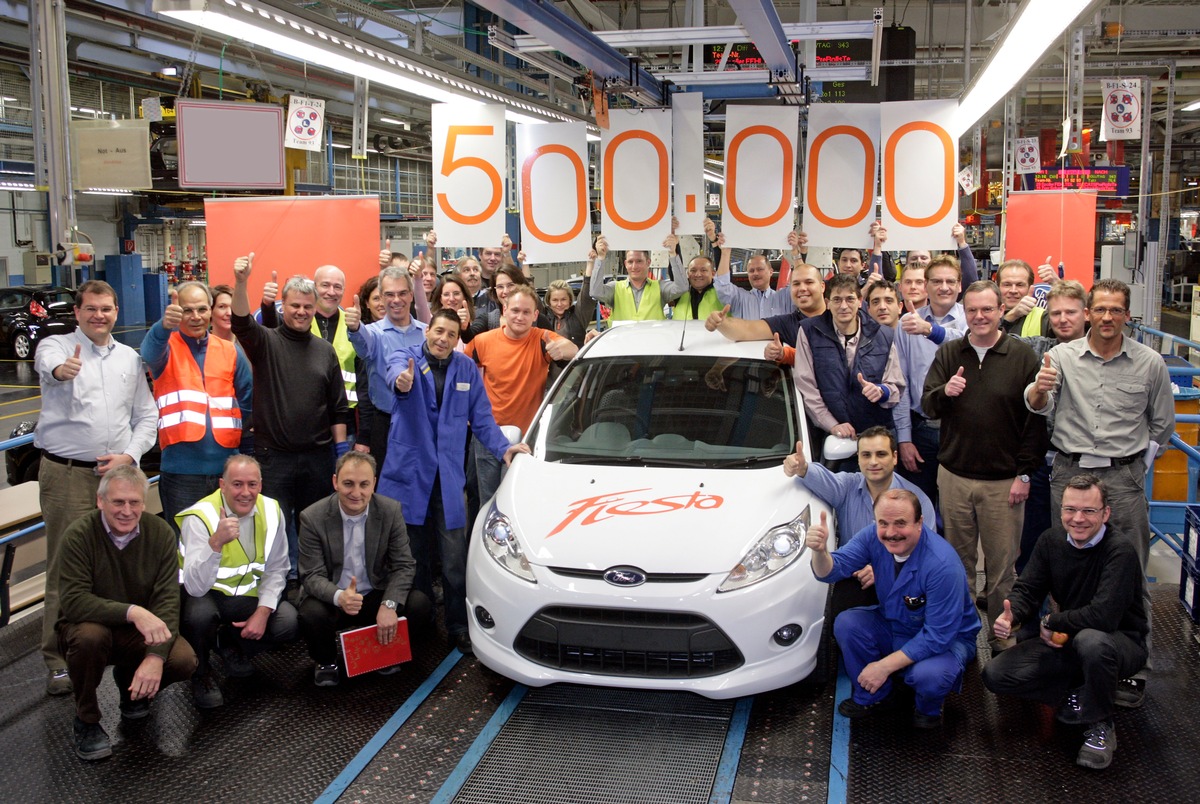 Ford feiert Bestseller: 500.000. Fiesta läuft heute im Werk Köln vom Fertigungsband (mit Bild)