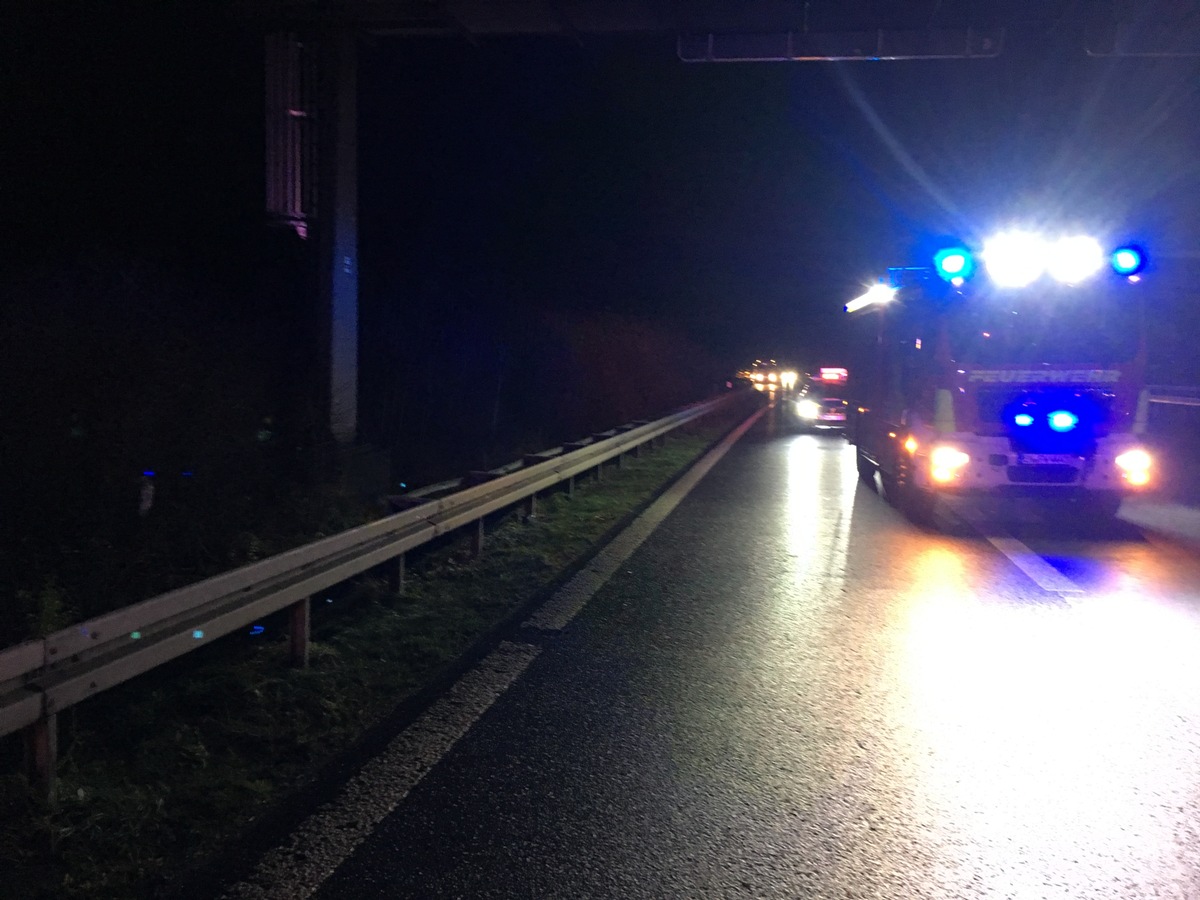 FW-EN: Verkehrsunfall Autobahn A1, Fahrtrichtung Bremen