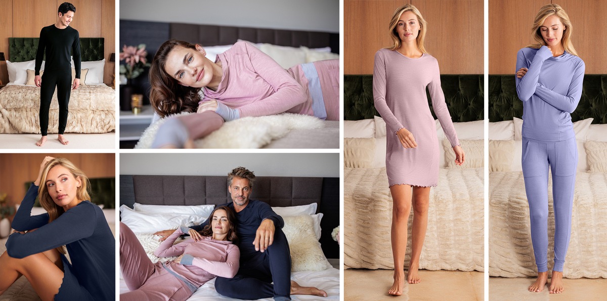 Neuheiten Autumn/Winter 2024: Dagsmejan sorgt mit den welt-komfortabelsten Pyjamas STAY WARM und BALANCE für wohlig-warme Nächte