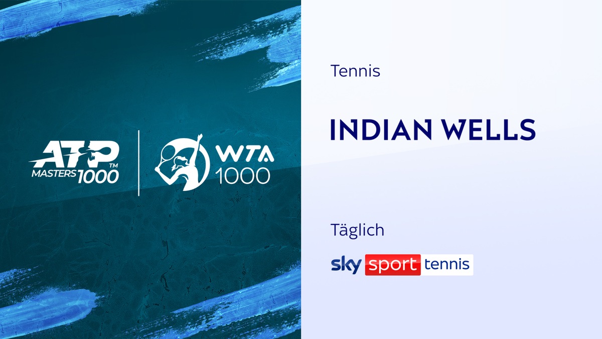 Das &quot;fünfte Grand-Slam-Turnier&quot; des Jahres: Weltklasse-Tennis aus Indian Wells ab Mittwoch live und exklusiv bei Sky Sport