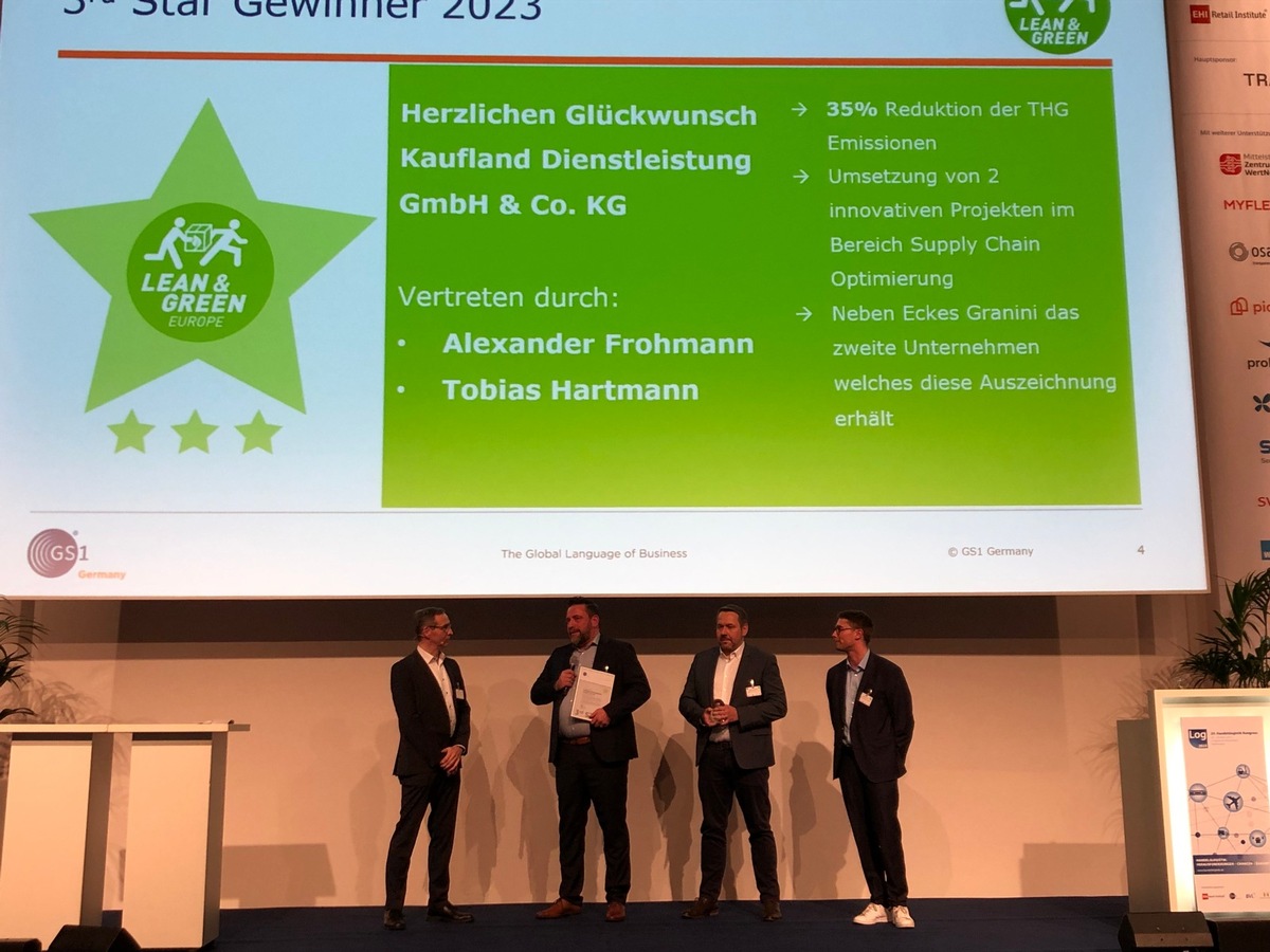 Presseinformation: Lean and Green 3rd Star für erfolgreiche Nachhaltigkeit von Kaufland