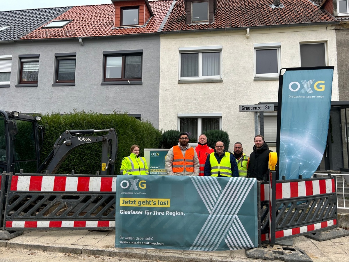 OXG hat den Glasfaserausbau für mehr als 30.000 Haushalte in Bremerhaven gestartet