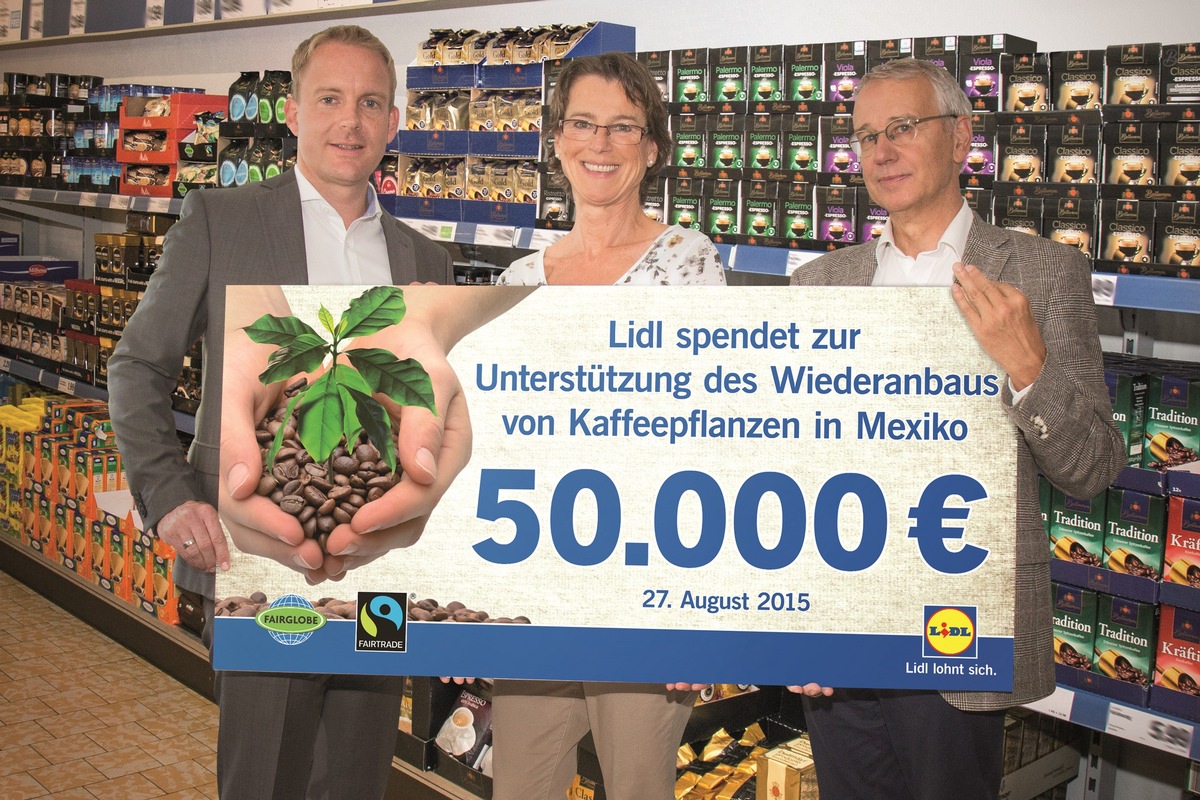 Lidl spendet 50.000 Euro zur Fairen Woche / Mexikanische Kaffeebauern werden bei nachhaltigem Kaffeeanbau gefördert (FOTO)