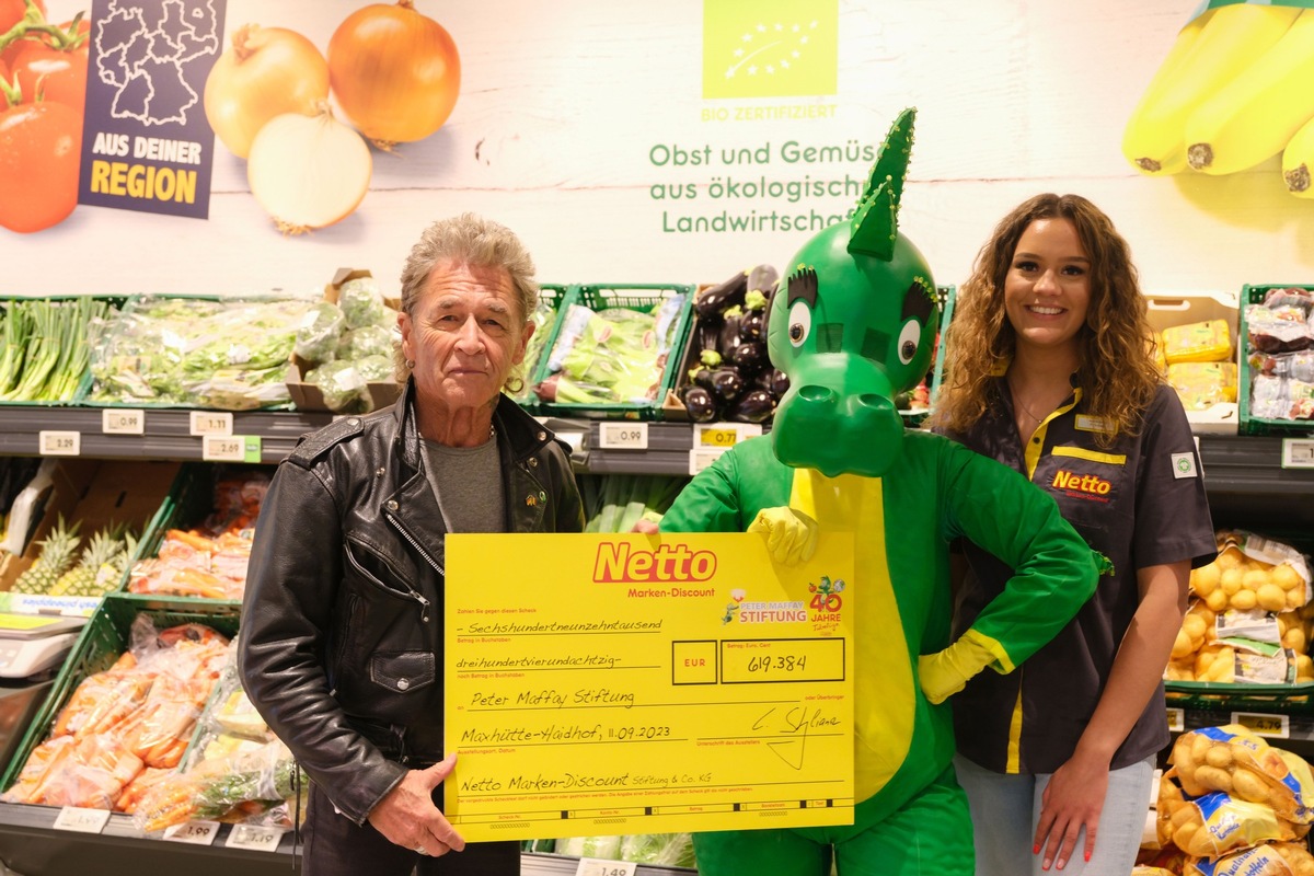 Netto Marken-Discount unterstützt Peter Maffay Stiftung mit 619.384,23 Euro