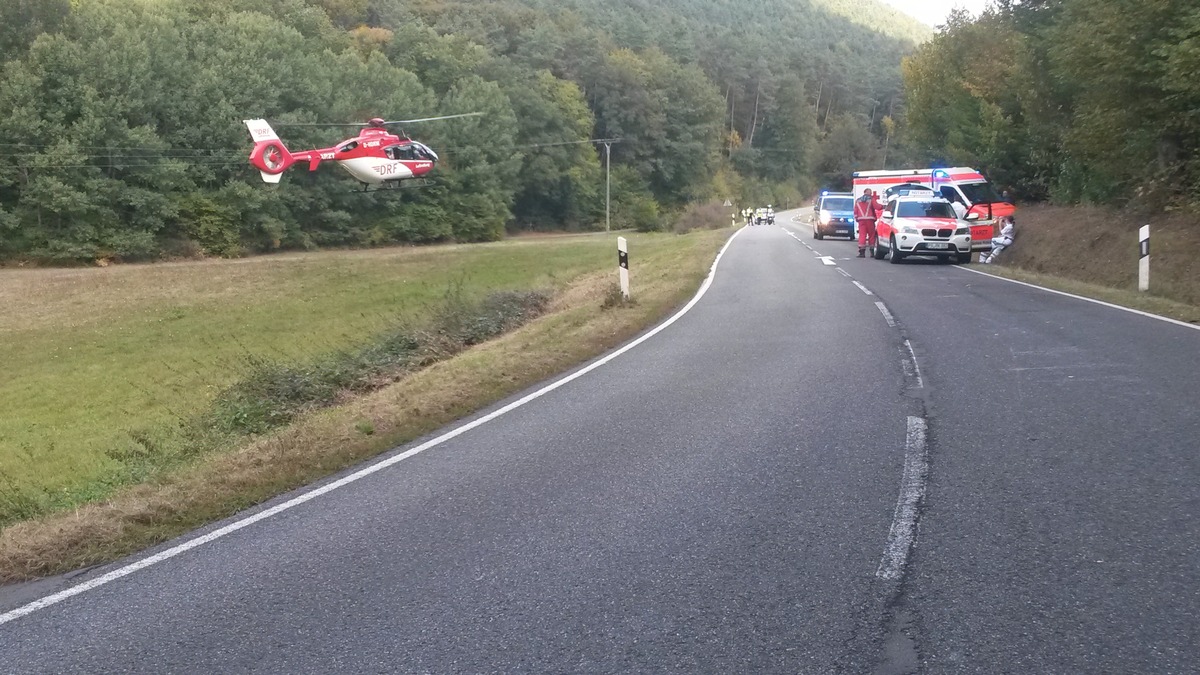 POL-PDPS: Verkehrsunfall mit Motorradfahrer