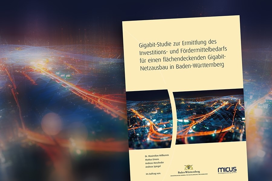 MICUS-Studie zum Glasfaserausbau in Baden-Württemberg: 3,7 Mrd. Euro Förderbedarf, der Markt allein wird es nicht richten