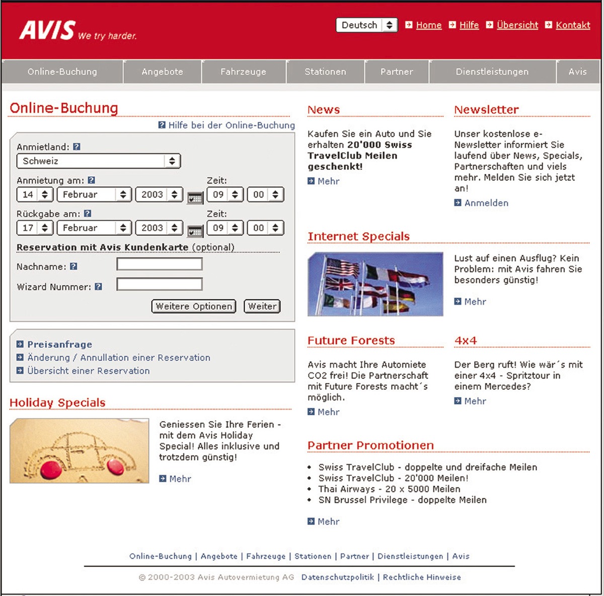 Avis Online: Superschnelle Reservation weltweit