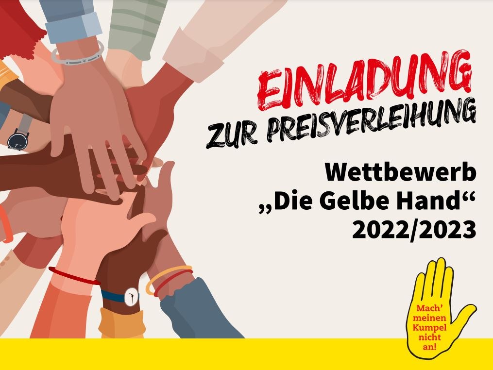 GELBE HAND: Wettbewerb 2023 // Preisverleihung am 31. März in Würzburg