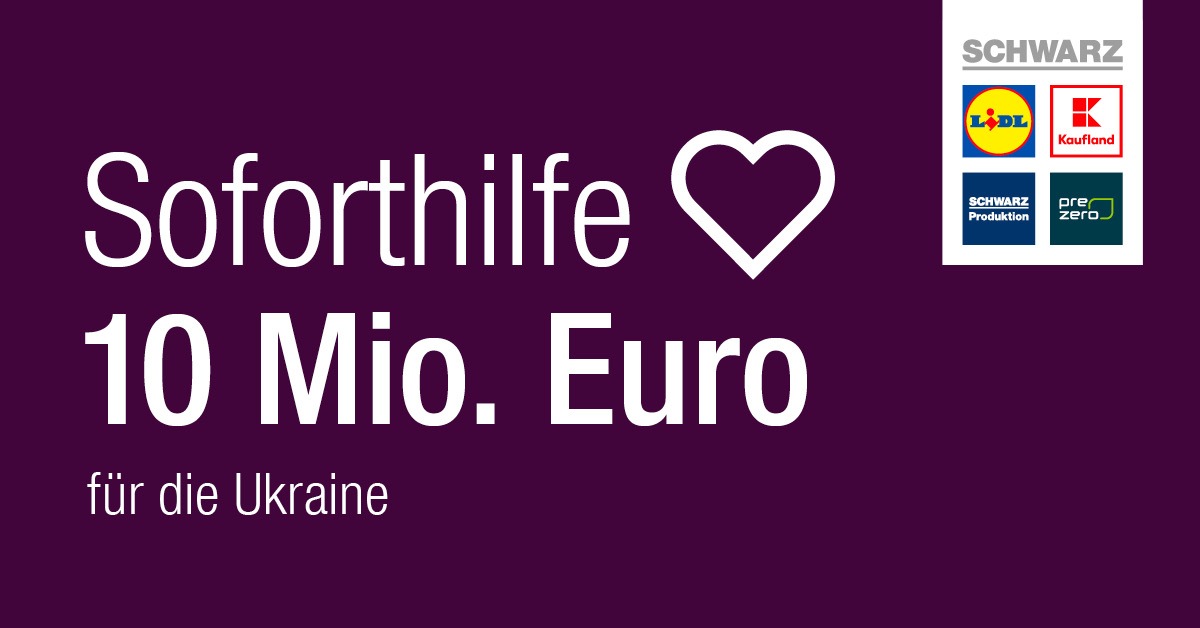 Schnelle Hilfe für die Ukraine: Schwarz Gruppe spendet Waren im Wert von 10 Millionen Euro