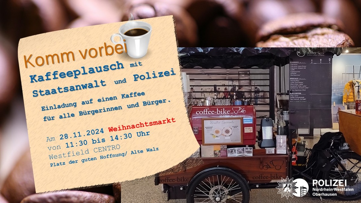 POL-OB: Komm vorbei - Kaffeeplausch mit Staatsanwalt und Polizei