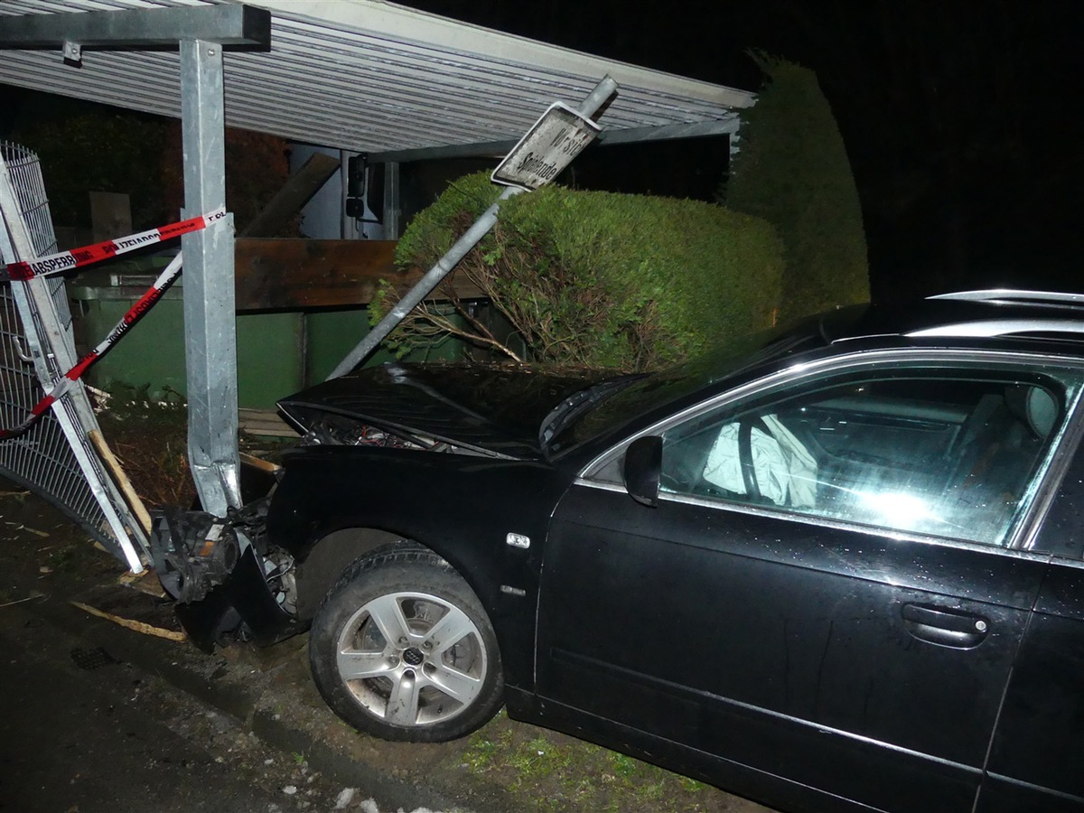 POL-GM: 130121-0020: Auf glatter Fahrbahn die Kontrolle verloren