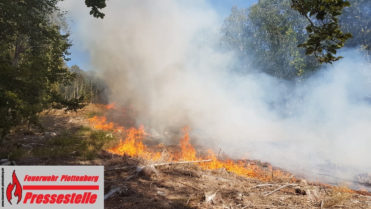 FW-PL: OT-Stadtmitte. FOLGEMELDUNG Waldbrand Plettenberg.