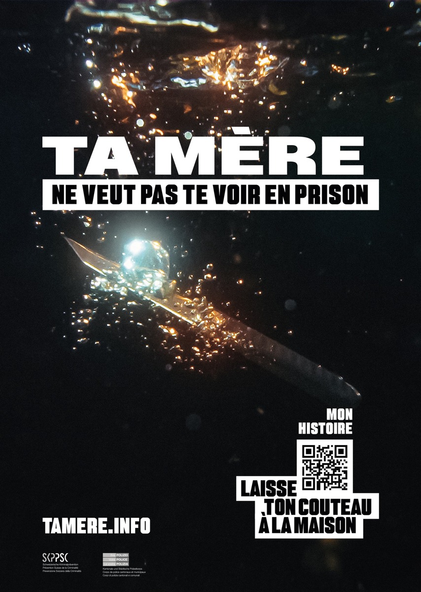 « Ta mère » : campagne contre la violence liée au port de couteaux chez les adolescents et les jeunes adultes