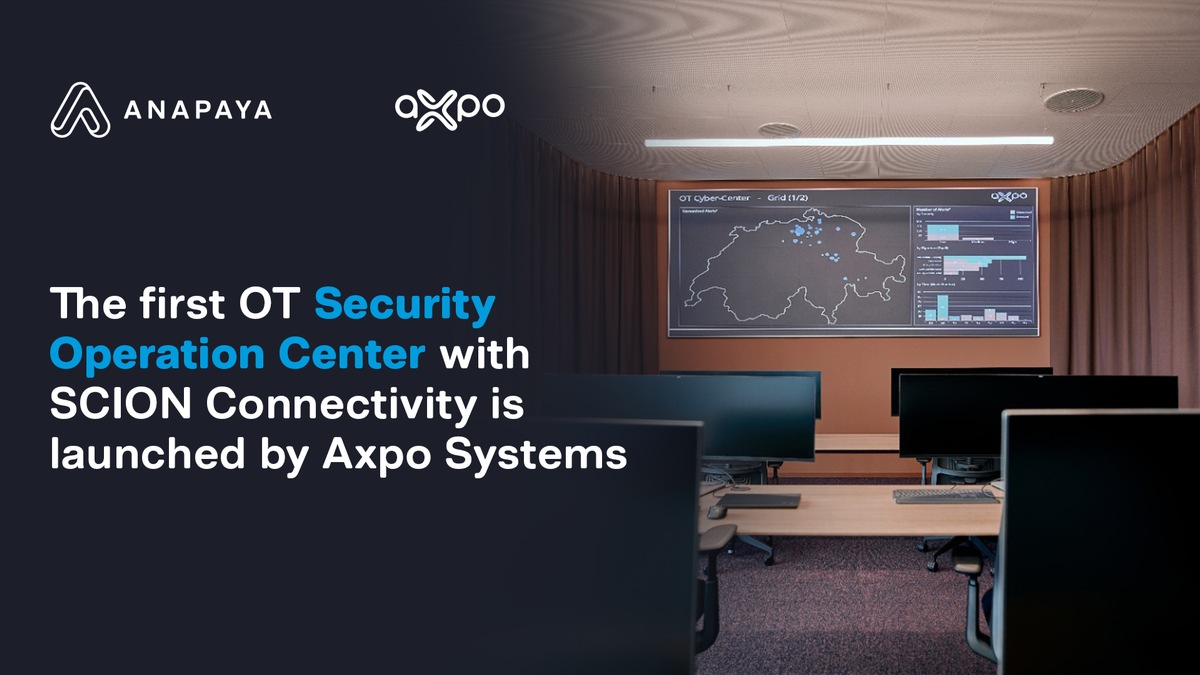 The first OT Security Operation Center with SCION Connectivity is launched by Axpo Systems