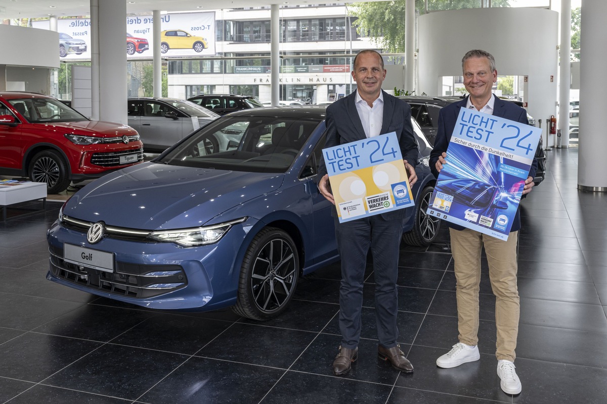 Volkswagen unterstützt den Licht-Test 2024 mit neuem Golf