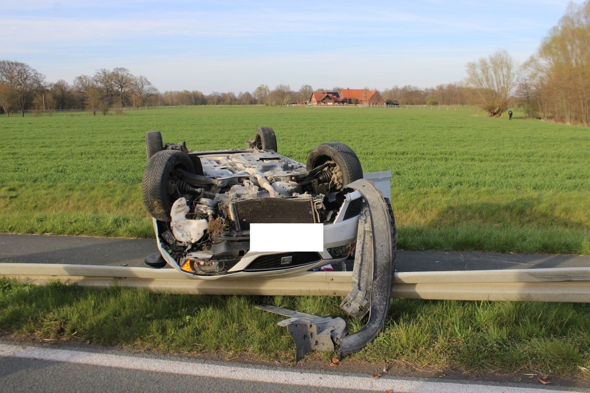 POL-COE: Lüdinghausen, Selmer Straße/ Betrunken Auto gefahren, Auto überschlägt sich