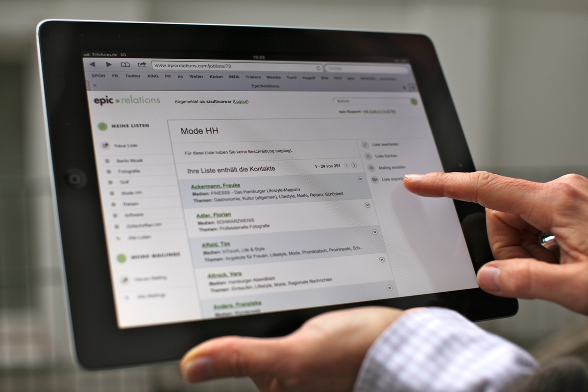 news aktuell startet epic relations: PR-Software und Journalistendatenbank in einem (mit Bild)