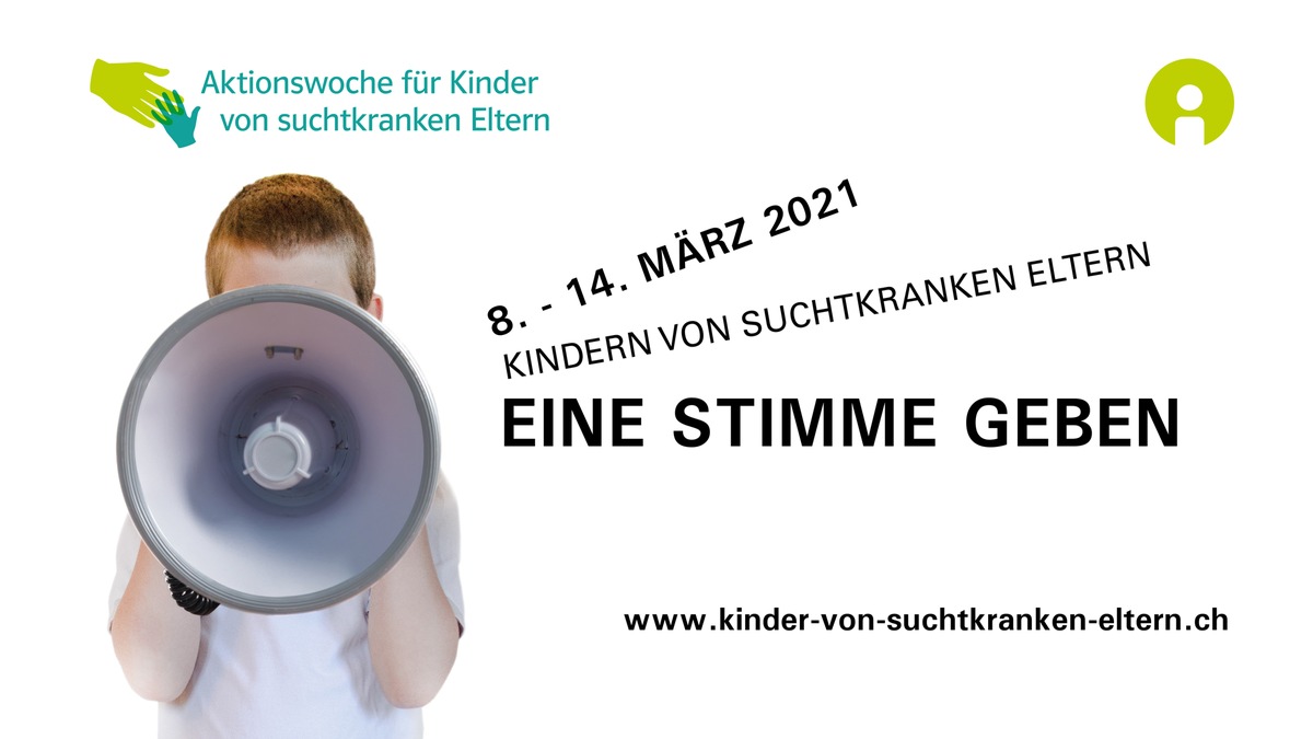 Kinder von suchtkranken Eltern noch mehr von der Pandemie betroffen - Nationale Aktionswoche vom 8.-14. März 2021