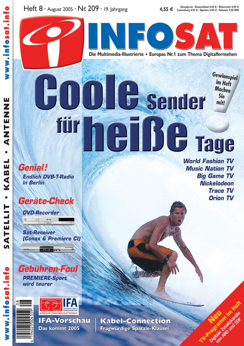 Cooles Magazin für heiße Tage: INFOSAT in frischem Layout