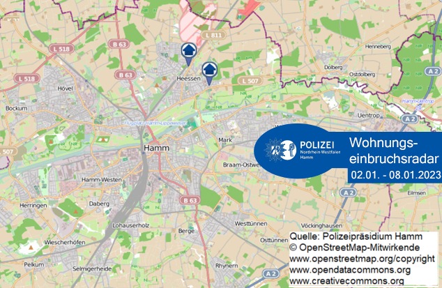 POL-HAM: Wohnungseinbruchsradar Hamm für die Woche vom 2. Januar bis 8. Januar 2023