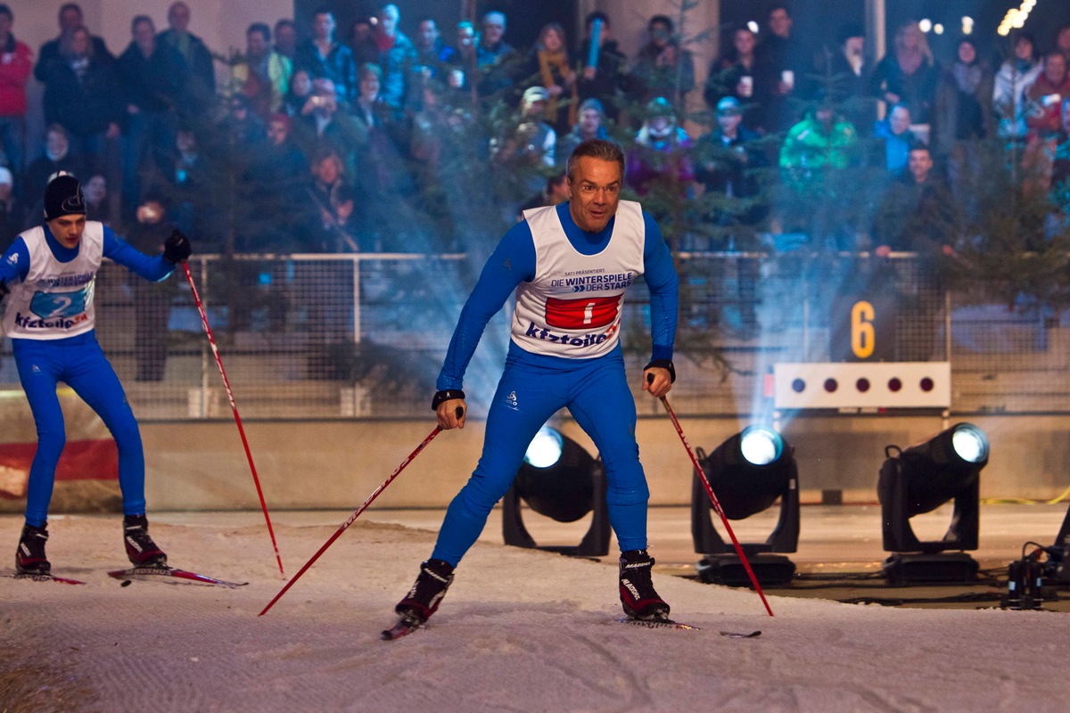 Zwei Mal Gold: Hannes Jaenicke räumt bei den SAT.1- Winterspielen der Stars ab (mit Bild)