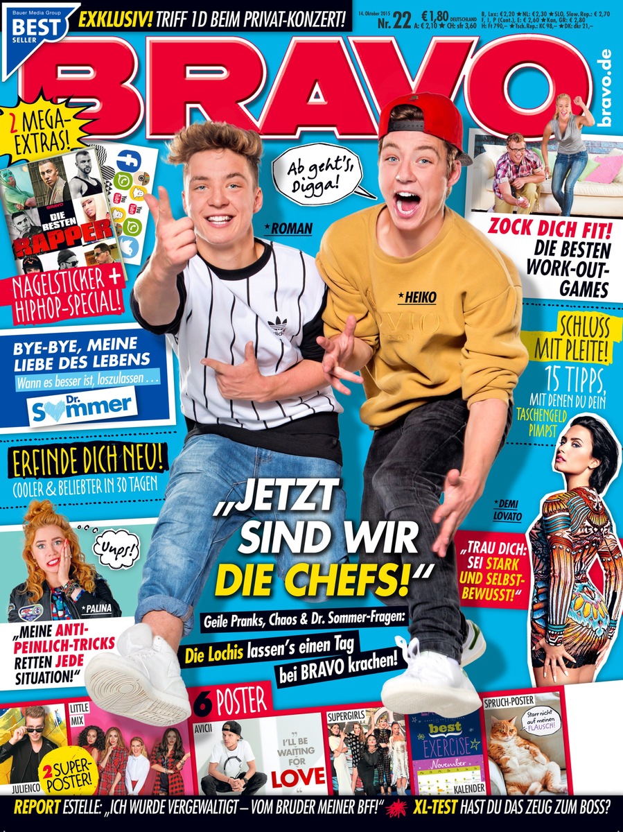 Youtube-Zwillinge &quot;Die Lochis&quot; entern BRAVO: &quot;Wir sind jetzt die Chefs!&quot;