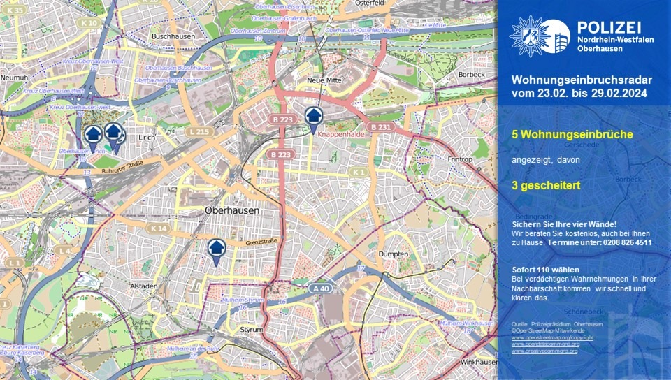 POL-OB: #Wohnungseinbruchsradar Oberhausen